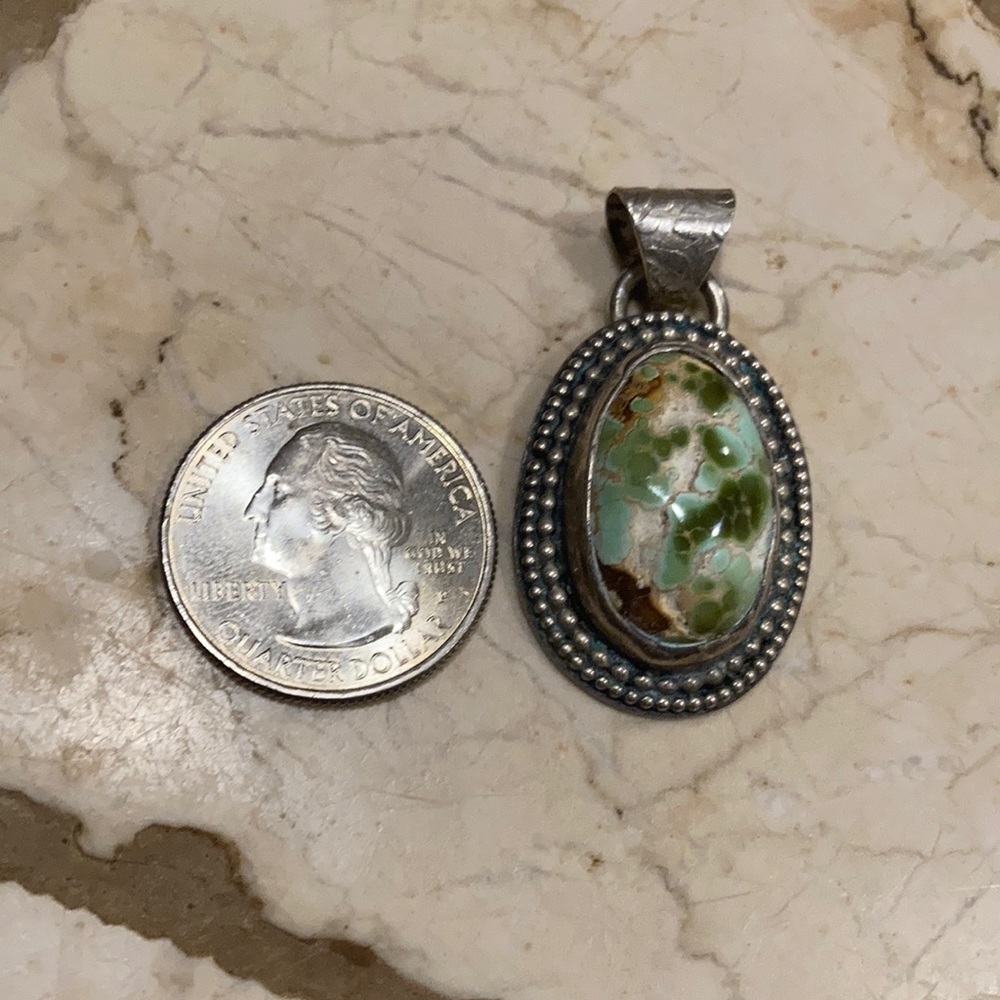 Sterling and turquoise pendant